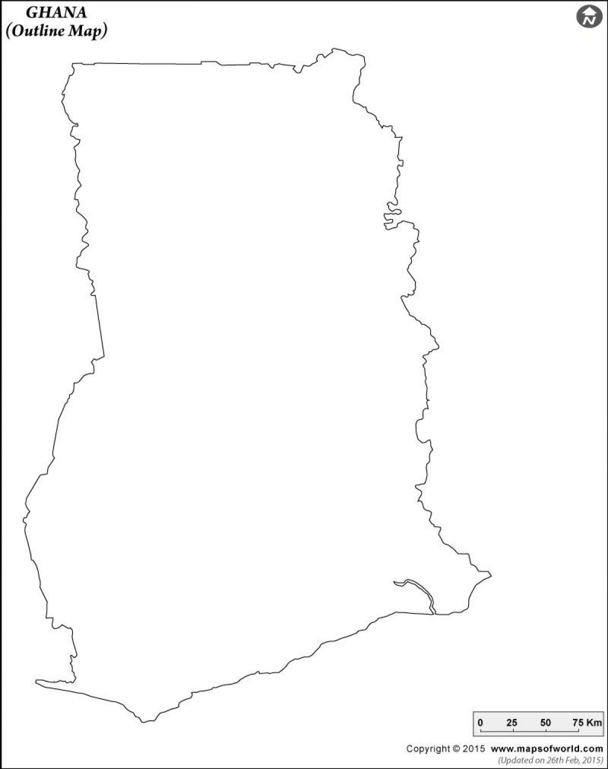 hartă goală din ghana