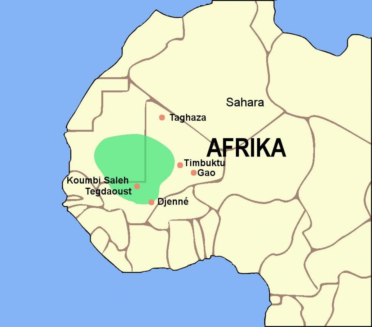 Harta imperiului ghana