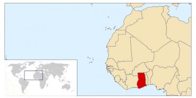 Ghana localizare pe harta lumii