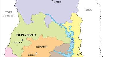 Harta politică ghana